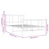 Estructura cama sin colchón con estribo metal blanco 75x190