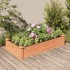Jardinera arriate forro madera maciza abeto marrón 120x60x25