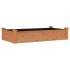 Jardinera arriate forro madera maciza abeto marrón 120x60x25