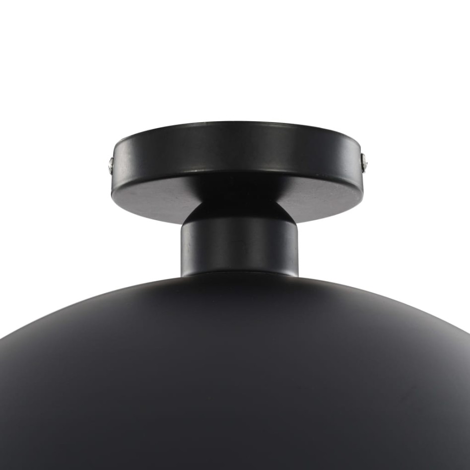 Lámparas de techo 2 uds semiesféricas negro y dorado