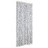 Cortina mosquitera de chenilla blanca y gris 90x200