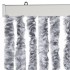 Cortina mosquitera de chenilla blanca y gris 90x200