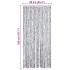 Cortina mosquitera de chenilla blanca y gris 90x200