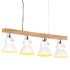 Lámpara de techo industrial madera de mango blanco