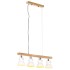 Lámpara de techo industrial madera de mango blanco