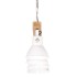 Lámpara de techo industrial madera de mango blanco