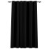 Cortina opaca con ojales look de lino negro 290x245