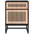Mesita noche hierro y madera contrachapada negro 40x30x55,5