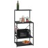 Armario para microondas madera ingeniería negro 60x39,6x123