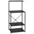 Armario para microondas madera ingeniería negro 60x39,6x123