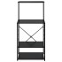 Armario para microondas madera ingeniería negro 60x39,6x123