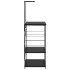 Armario para microondas madera ingeniería negro 60x39,6x123