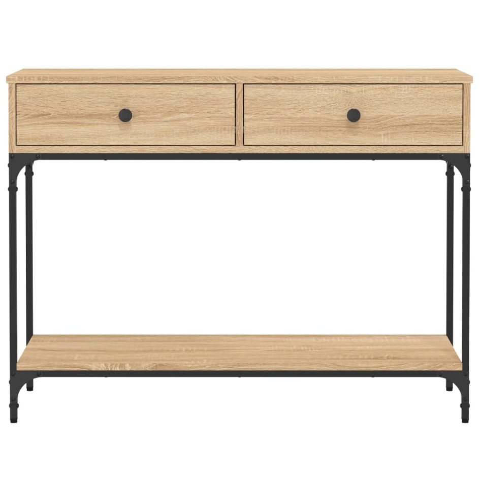 Mesa consola madera de ingeniería roble Sonoma 100x34,5x75