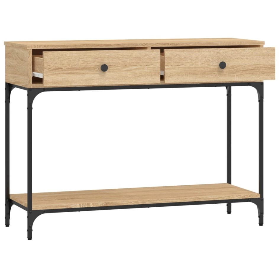 Mesa consola madera de ingeniería roble Sonoma 100x34,5x75