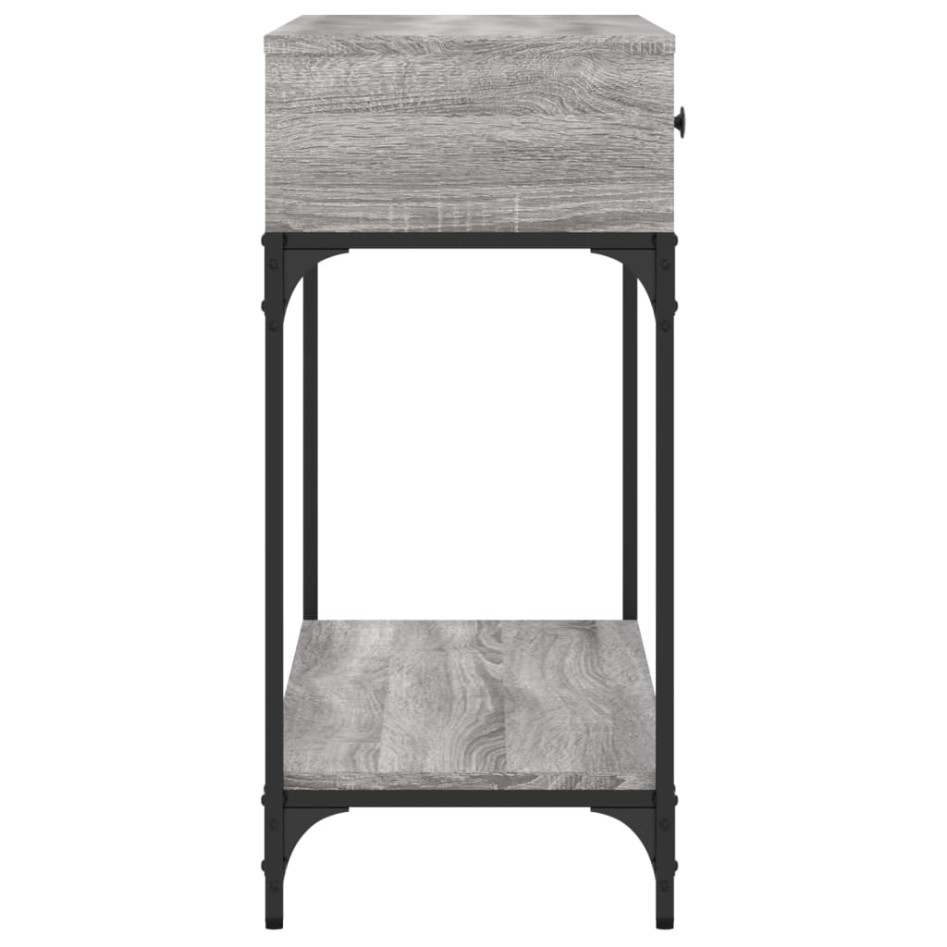 Mesa consola madera de ingeniería gris Sonoma 100x34,5x75