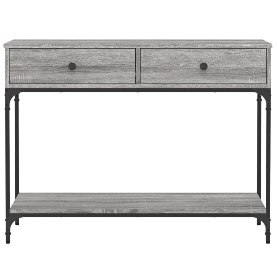 Mesa consola madera de ingeniería gris Sonoma 100x34,5x75