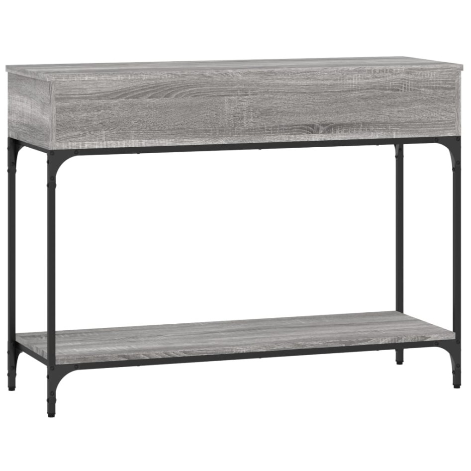 Mesa consola madera de ingeniería gris Sonoma 100x34,5x75