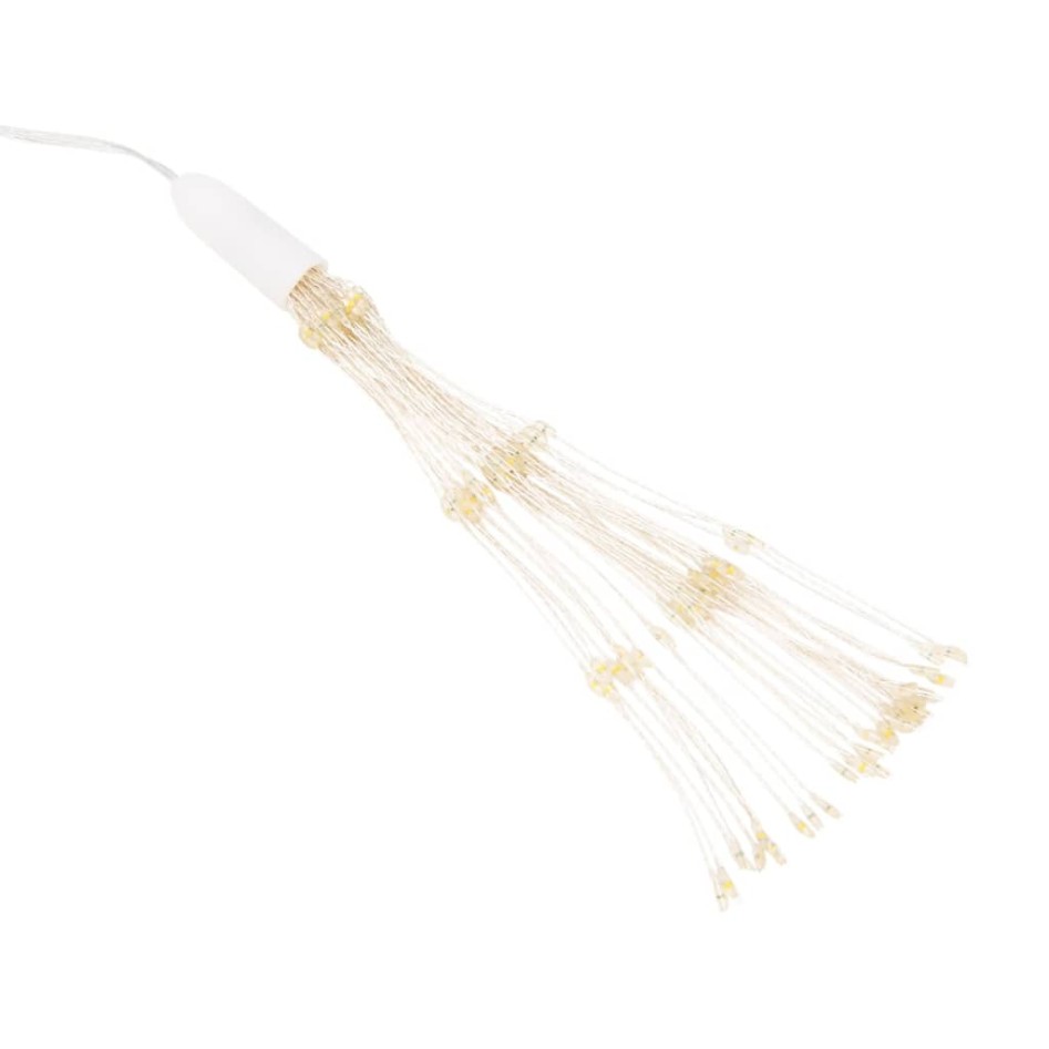 Luces de Navidad de estrellas 8 uds 140 LED blanco cálido 17