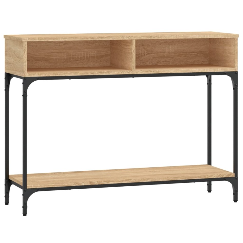 Mesa consola madera de ingeniería roble Sonoma 100x30,5x75