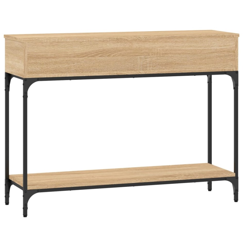 Mesa consola madera de ingeniería roble Sonoma 100x30,5x75