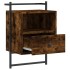 Mesitas de noche de pared 2 unidades roble ahumado 40x30x61