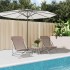 Silla de playa plegable 2 uds acero recubierto textilene