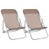 Silla de playa plegable 2 uds acero recubierto textilene