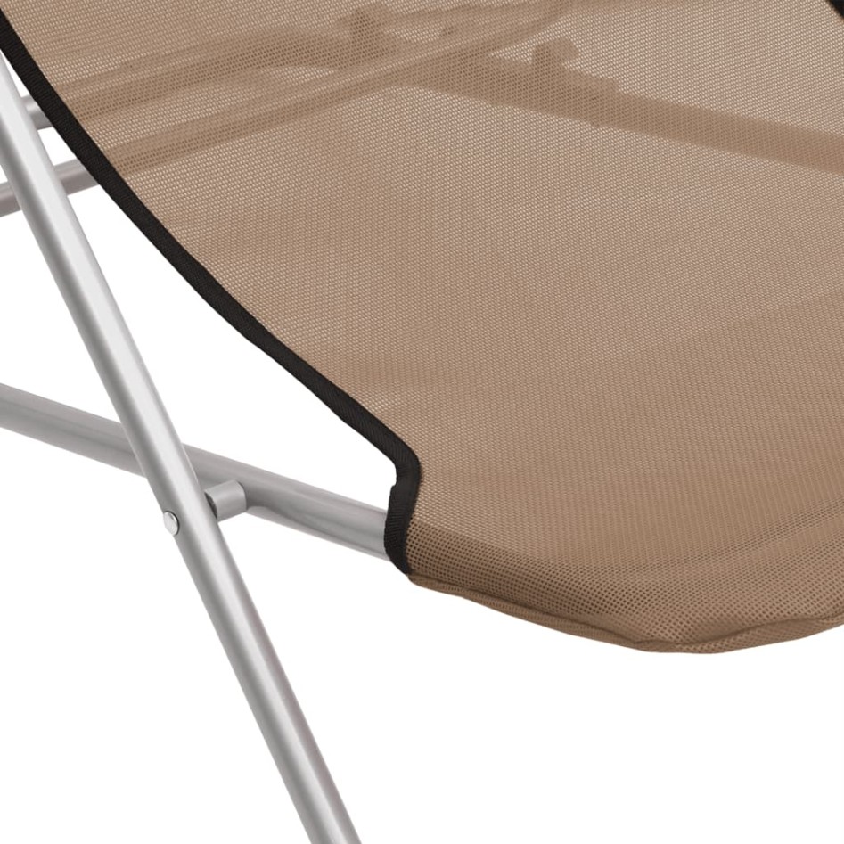 Silla de playa plegable 2 uds acero recubierto textilene