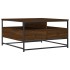 Mesa de centro madera de ingeniería roble marrón 80x80x45