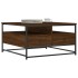 Mesa de centro madera de ingeniería roble marrón 80x80x45