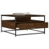 Mesa de centro madera de ingeniería roble marrón 80x80x45