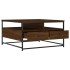 Mesa de centro madera de ingeniería roble marrón 80x80x45
