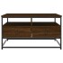 Mesa de centro madera de ingeniería roble marrón 80x80x45