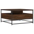 Mesa de centro madera de ingeniería roble marrón 80x80x45