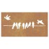 Adorno de pared de jardín acero corten diseño pájaros 105x55