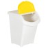 Cubos de basura apilables con tapa 3 uds PP blanco 120