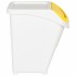 Cubos de basura apilables con tapa 3 uds PP blanco 120