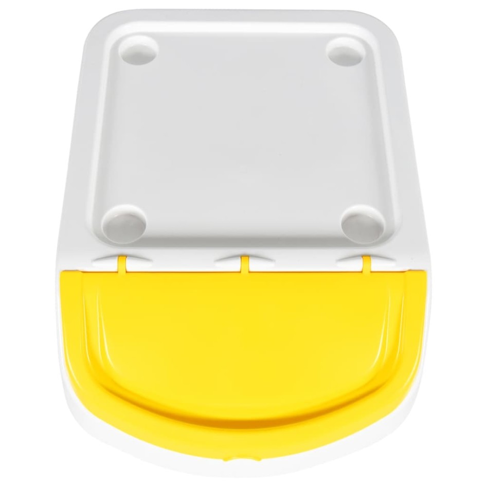 Cubos de basura apilables con tapa 3 uds PP blanco 120