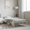 Estructura de cama sin colchón metal blanco 100x190 cm
