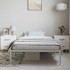 Estructura de cama sin colchón metal blanco 100x190