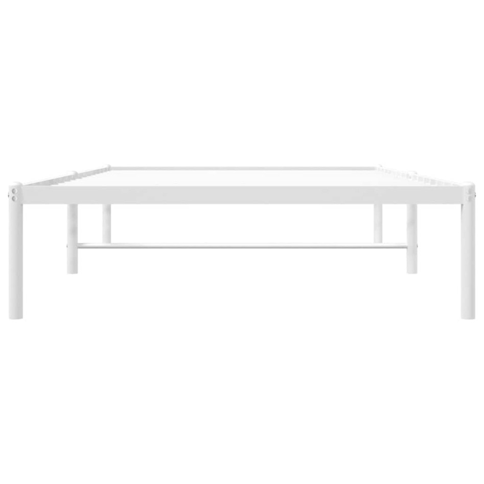 Estructura de cama sin colchón metal blanco 100x190