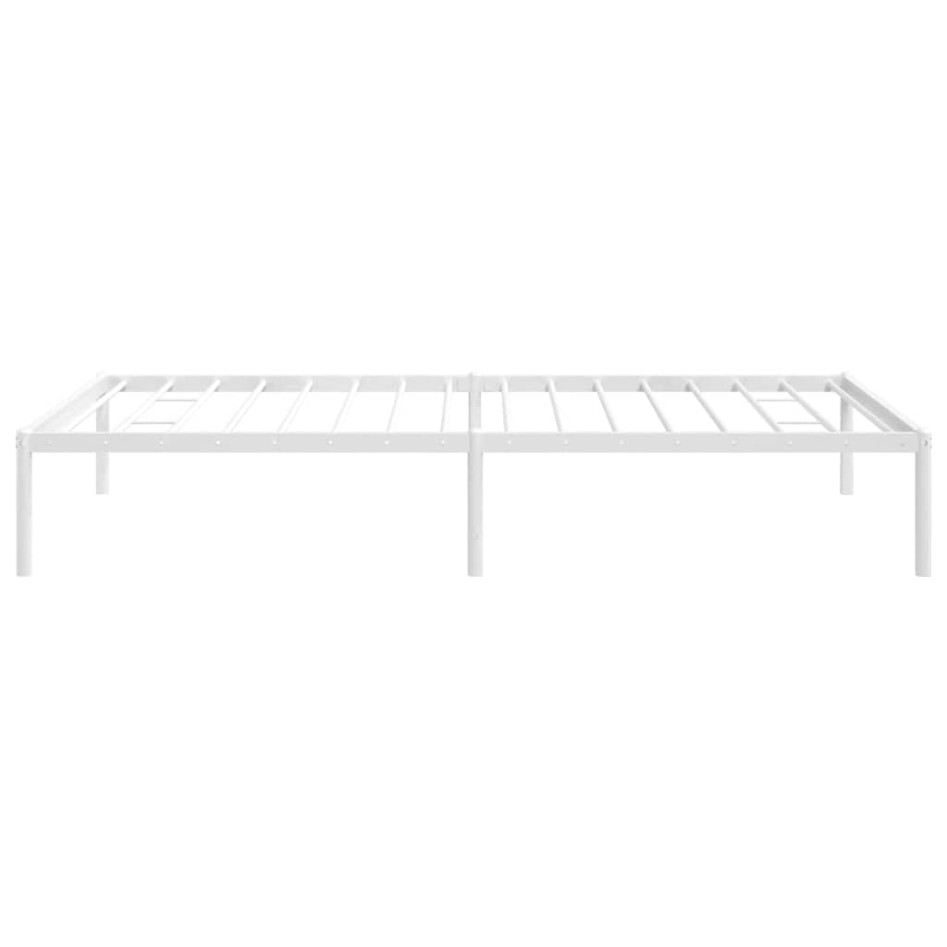 Estructura de cama sin colchón metal blanco 100x190