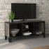 Mueble de TV metal y MDF gris 105x36x47
