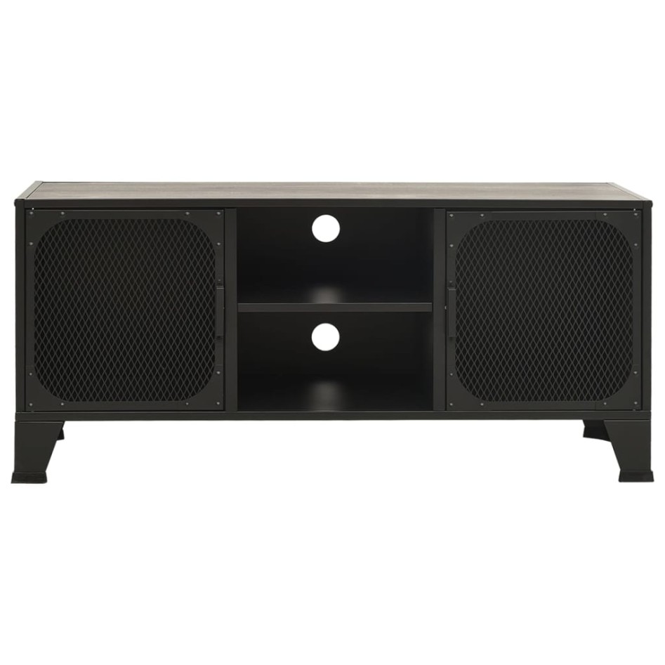 Mueble de TV metal y MDF gris 105x36x47