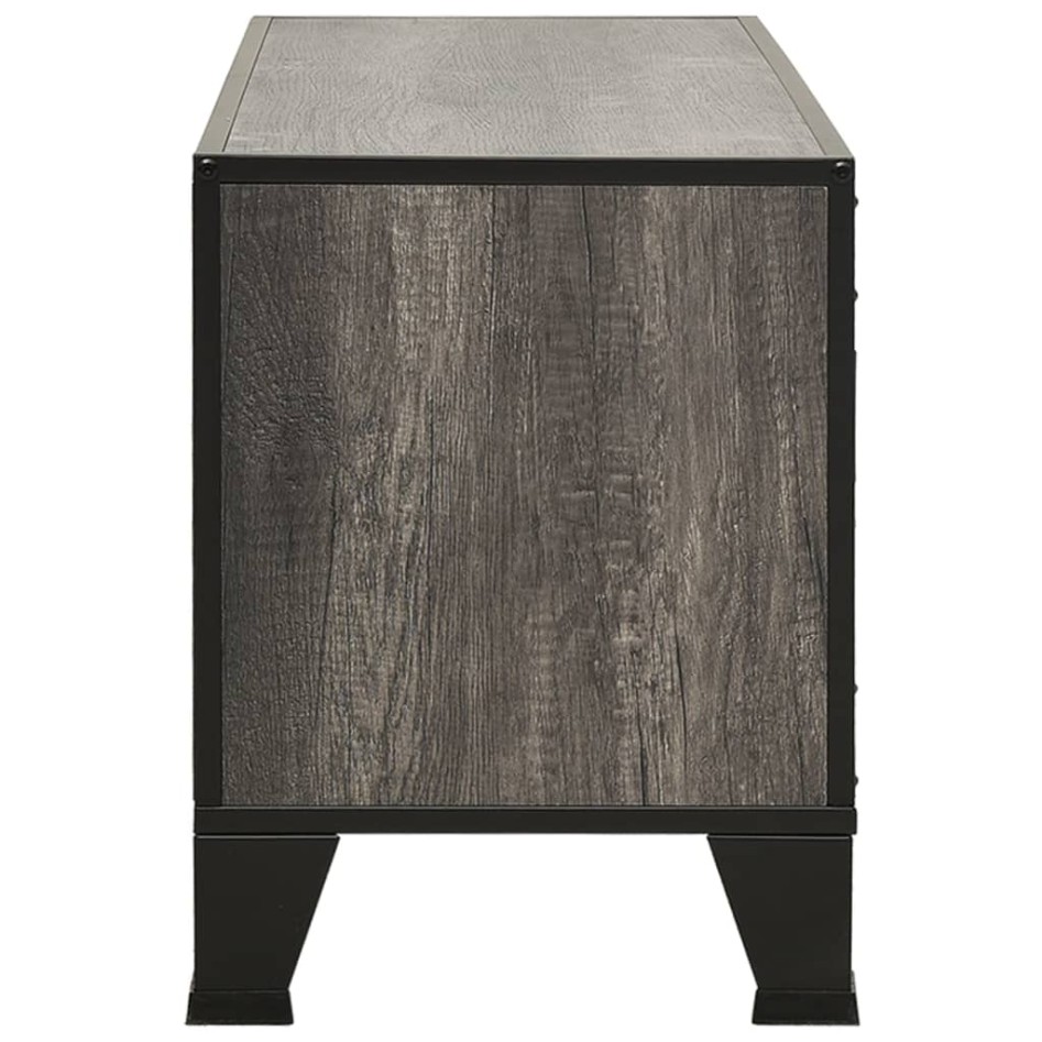 Mueble de TV metal y MDF gris 105x36x47