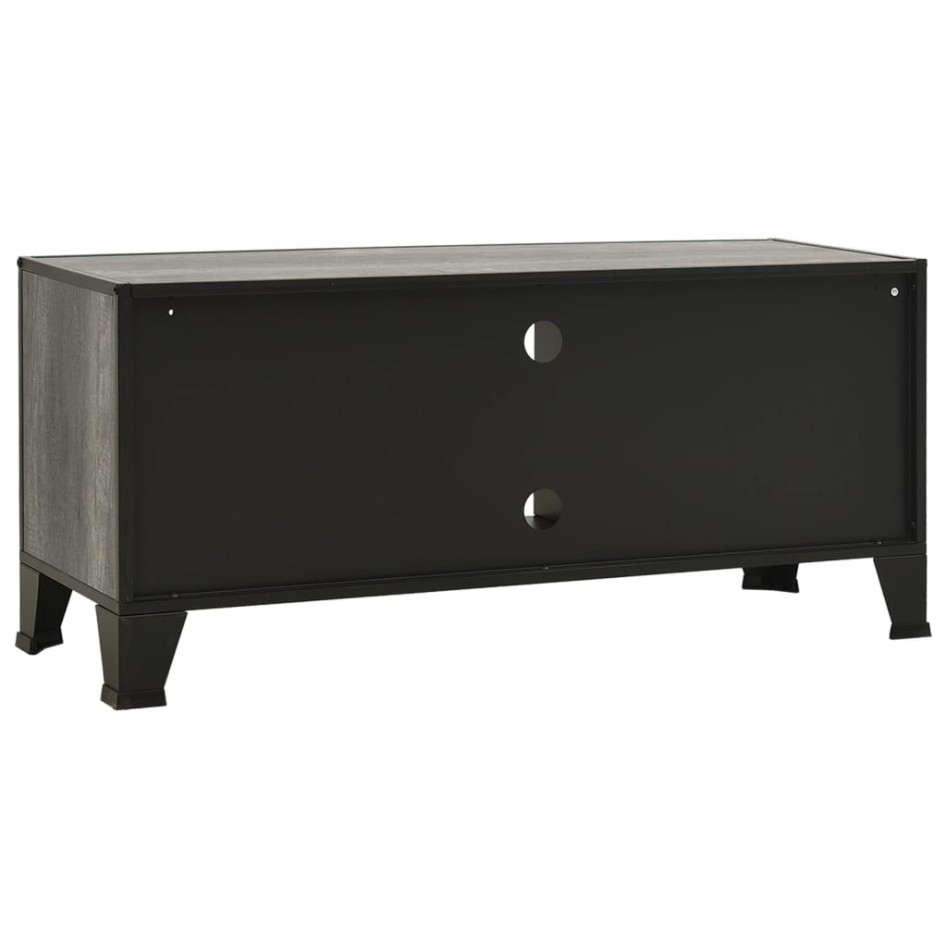 Mueble de TV metal y MDF gris 105x36x47
