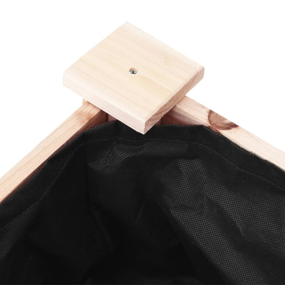 Jardinera con forro interior madera maciza abeto 118x59x76