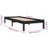Estructura de cama individual pequeña sin colchón madera