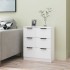 Aparador de madera contrachapada blanco brillante 60x30x70
