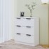 Aparador de madera contrachapada blanco brillante 60x30x70